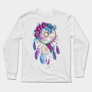 Watercolor Dreamcatcher Long Sleeve T-Shirt